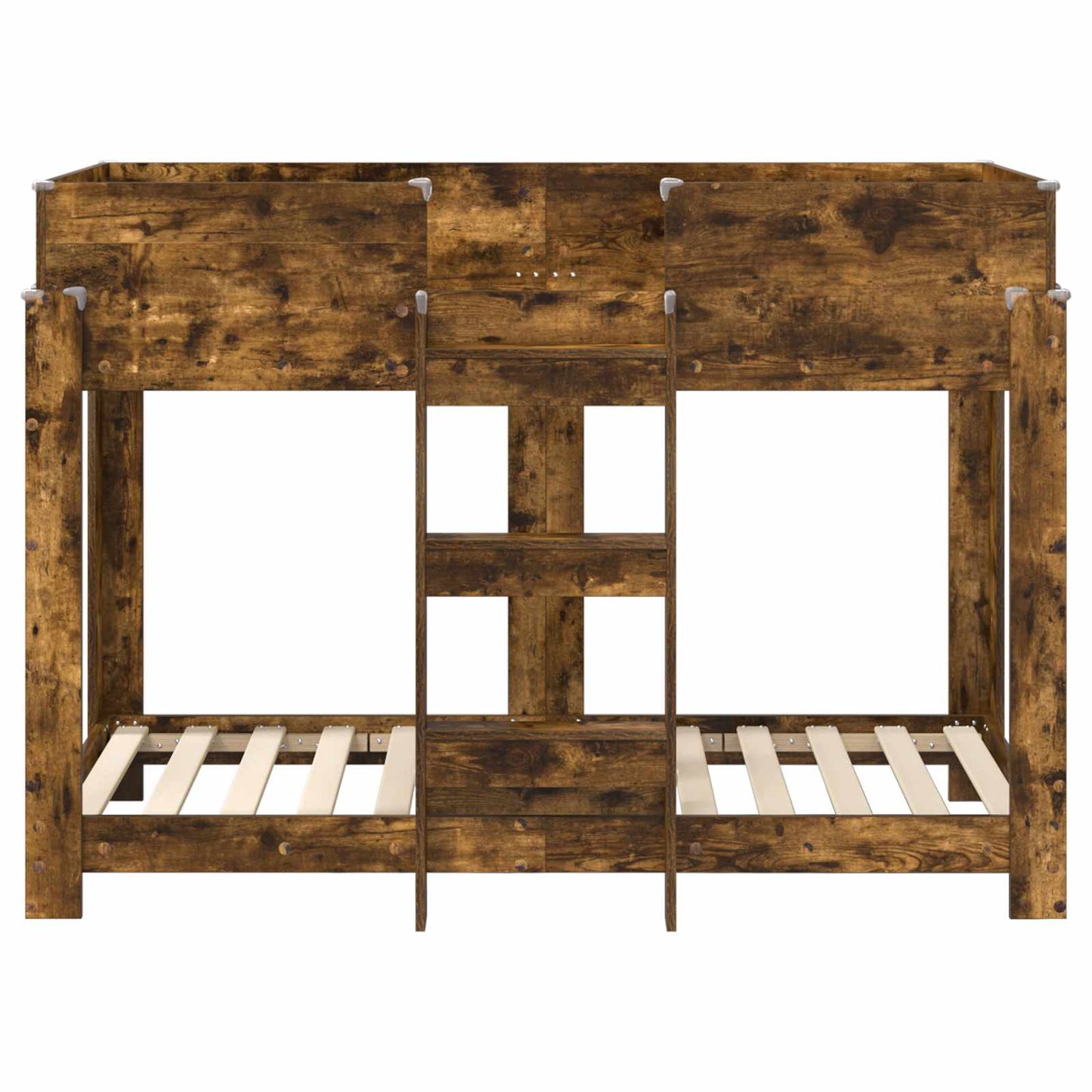 vidaXL Etagenbett für Kinder Geräucherte Eiche 80 x 160 cm