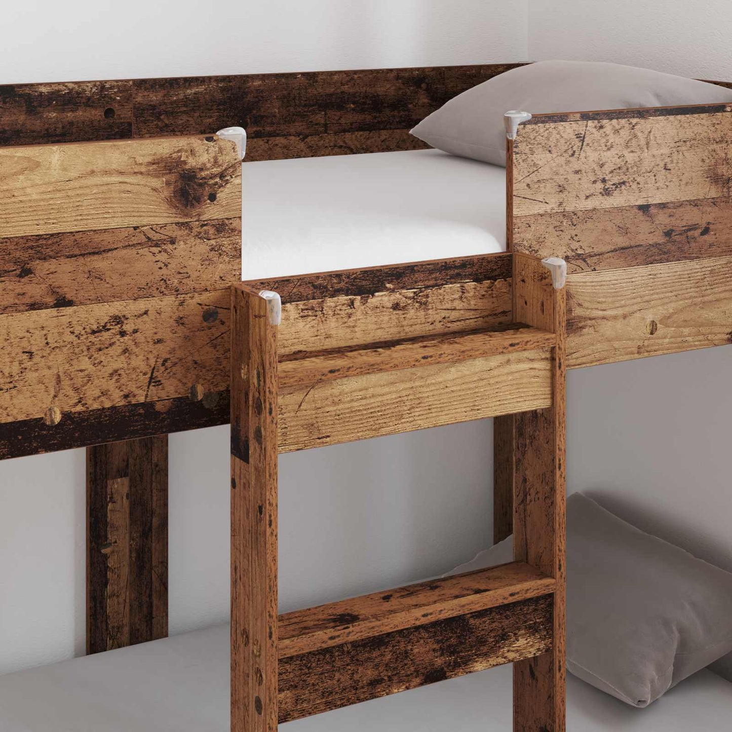 vidaXL Etagenbett für Kinder Altholz 80 x 160 cm Holzwerkstoff
