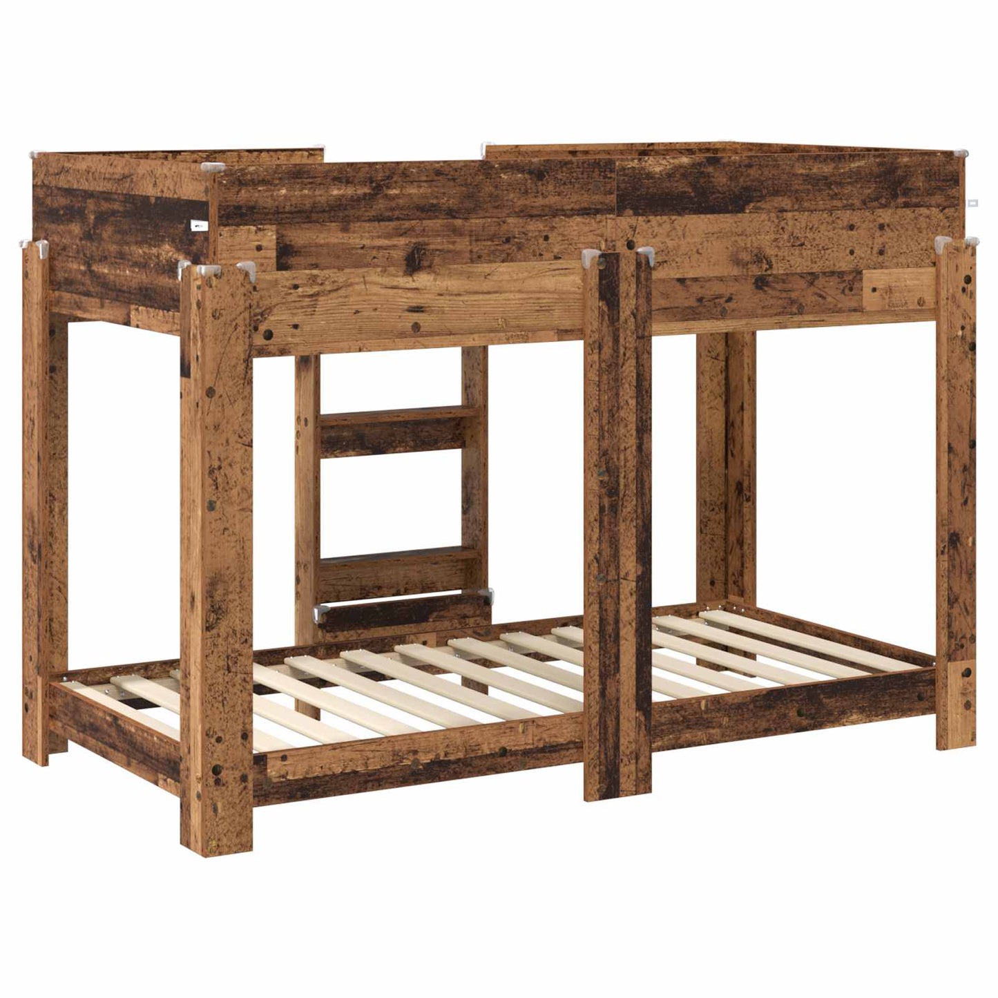 vidaXL Etagenbett für Kinder Altholz 80 x 160 cm Holzwerkstoff