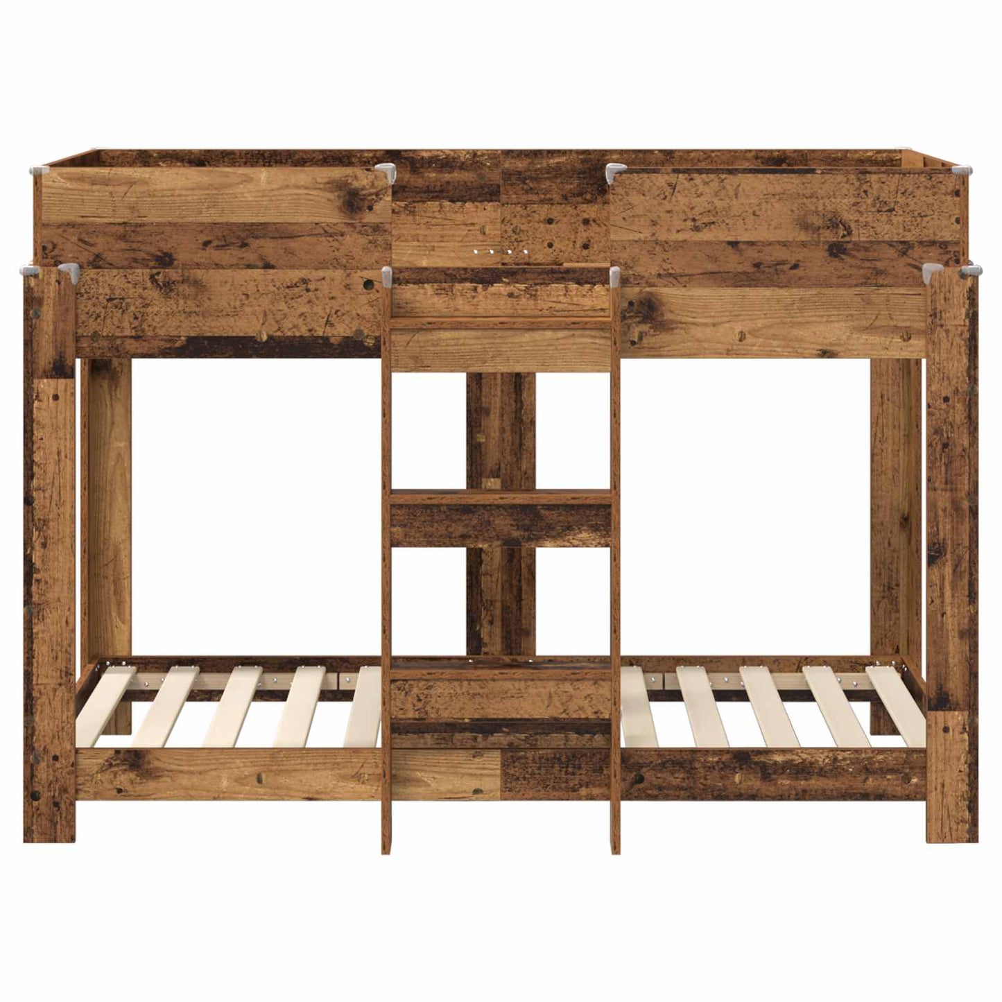 vidaXL Etagenbett für Kinder Altholz 80 x 160 cm Holzwerkstoff