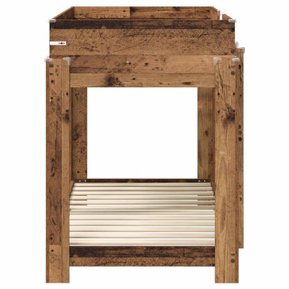 vidaXL Etagenbett für Kinder Altholz 80 x 160 cm Holzwerkstoff