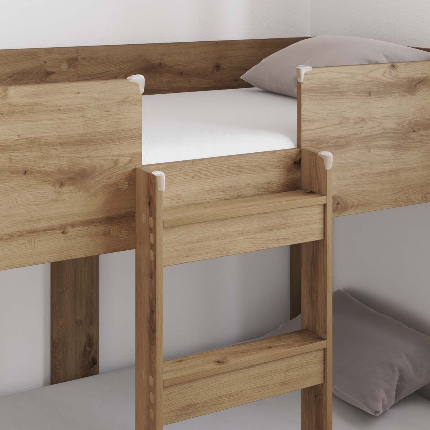 vidaXL Etagenbett für Kinder Artisan-Eiche 80 x 160 cm Holzwerkstoff