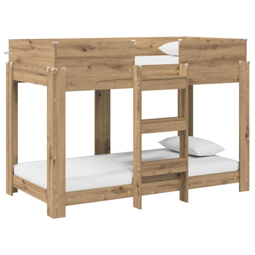 vidaXL Etagenbett für Kinder Artisan-Eiche 80 x 160 cm Holzwerkstoff