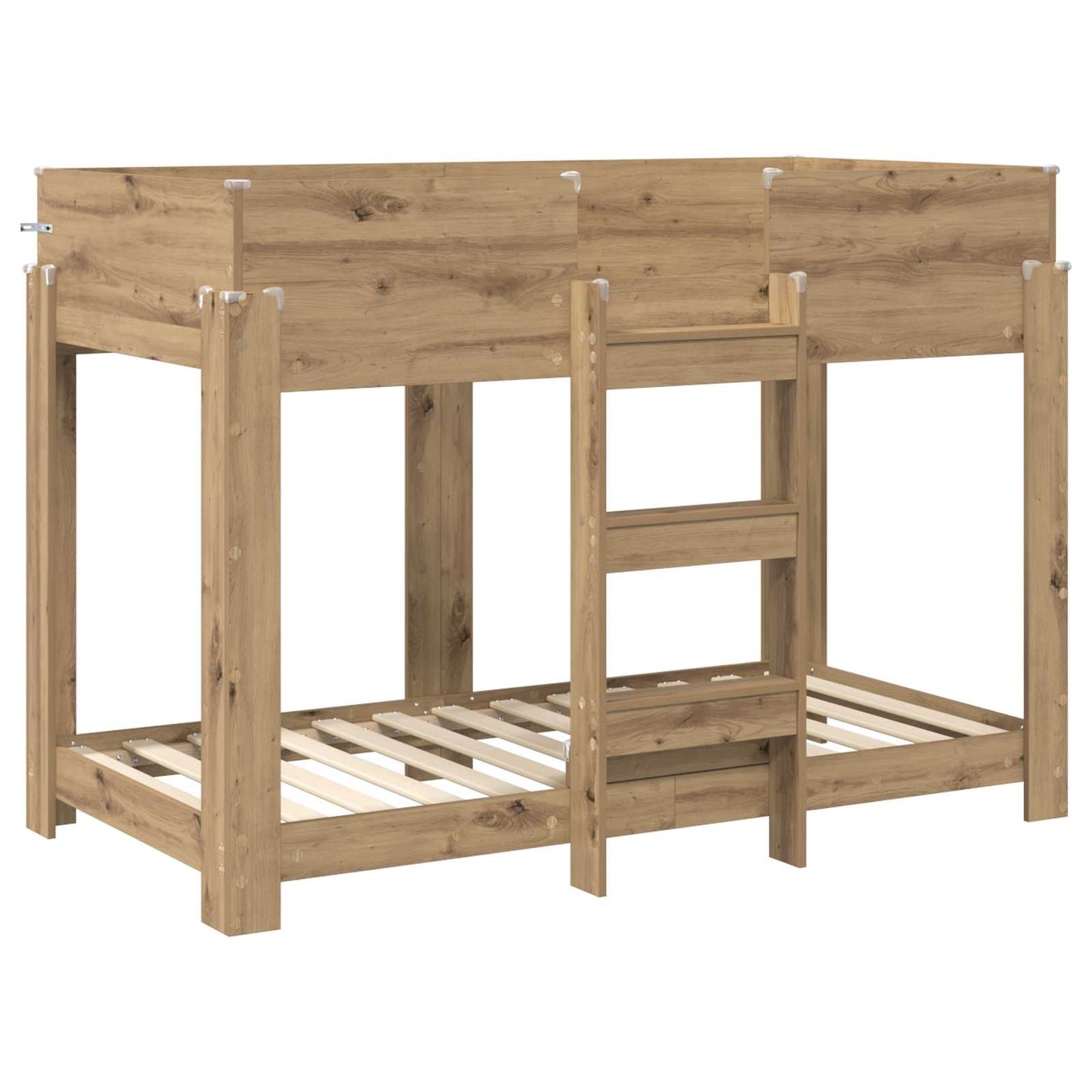 vidaXL Etagenbett für Kinder Artisan-Eiche 80 x 160 cm Holzwerkstoff