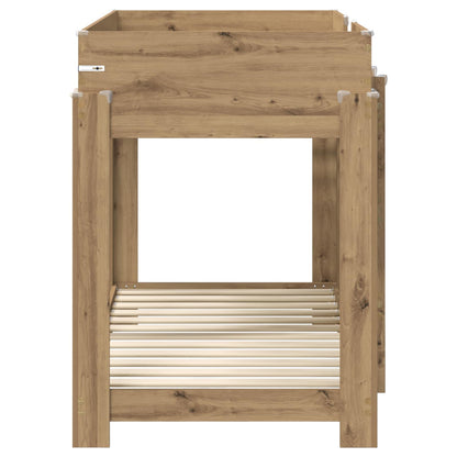 vidaXL Etagenbett für Kinder Artisan-Eiche 80 x 160 cm Holzwerkstoff