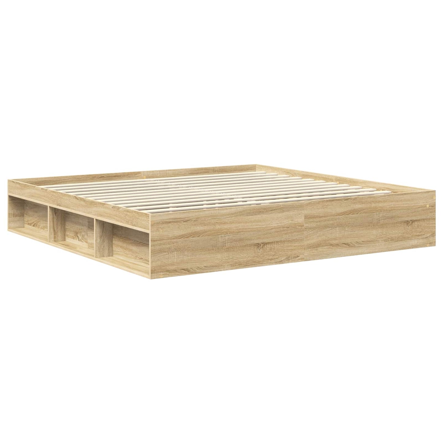 vidaXL Bettrahmen Sonoma 200 x 200 cm Massives Kiefernholz