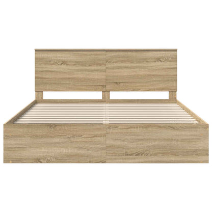 vidaXL Bettrahmen Sonoma 200 x 200 cm Massives Kiefernholz