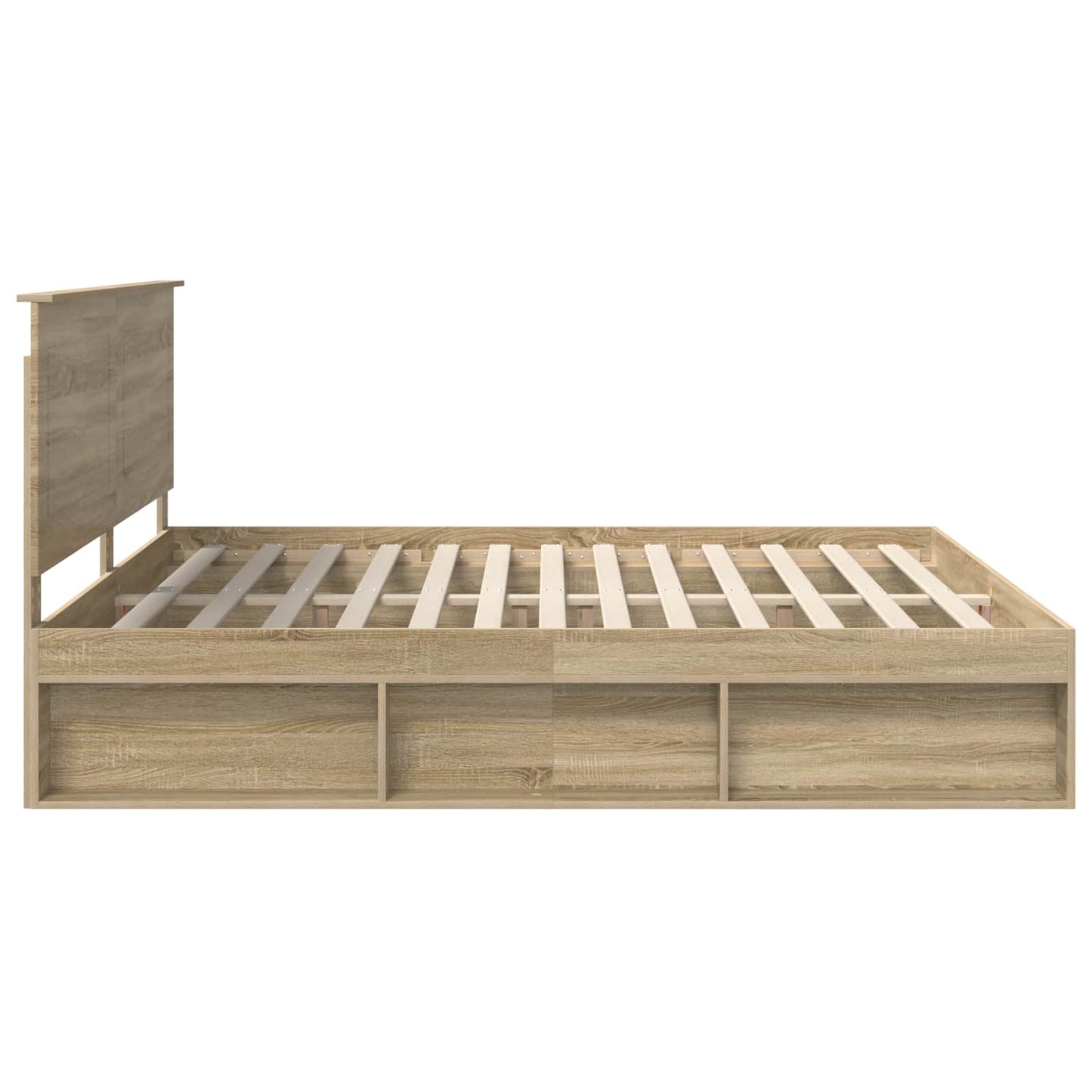 vidaXL Bettrahmen Sonoma 200 x 200 cm Massives Kiefernholz