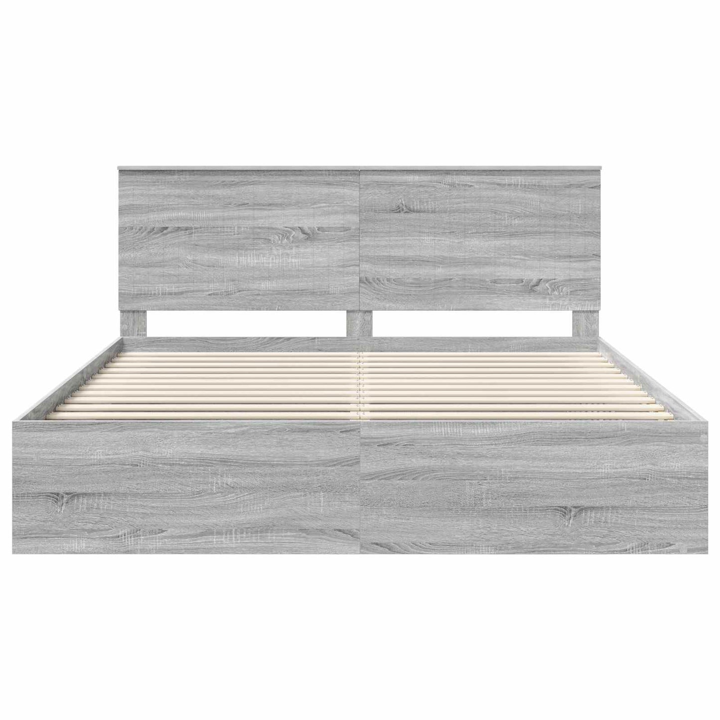 vidaXL Cadre de lit Gris Sonoma 200 x 200 cm Pin massif