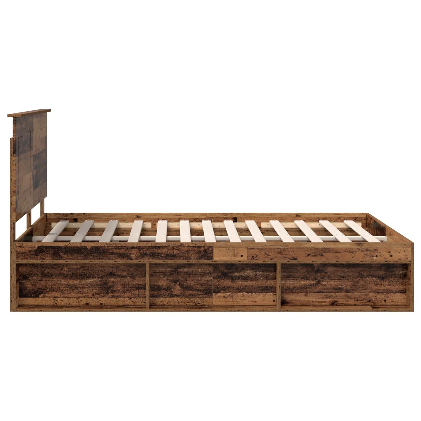 vidaXL Bettrahmen Altholz 150 x 200 cm Massives Kiefernholz