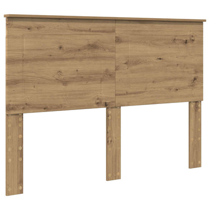 vidaXL Bettrahmen mit Kopfteil Kunsthandwerk Eiche 150 x 200 cm