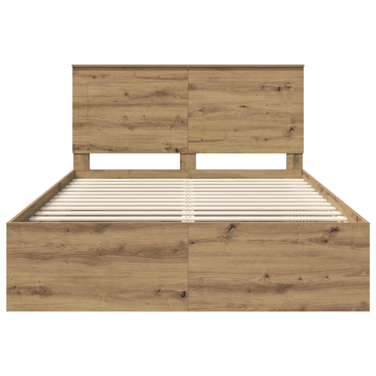 Bettrahmen mit Kopfteil Kunsthandwerk Eiche 140 x 190 cm