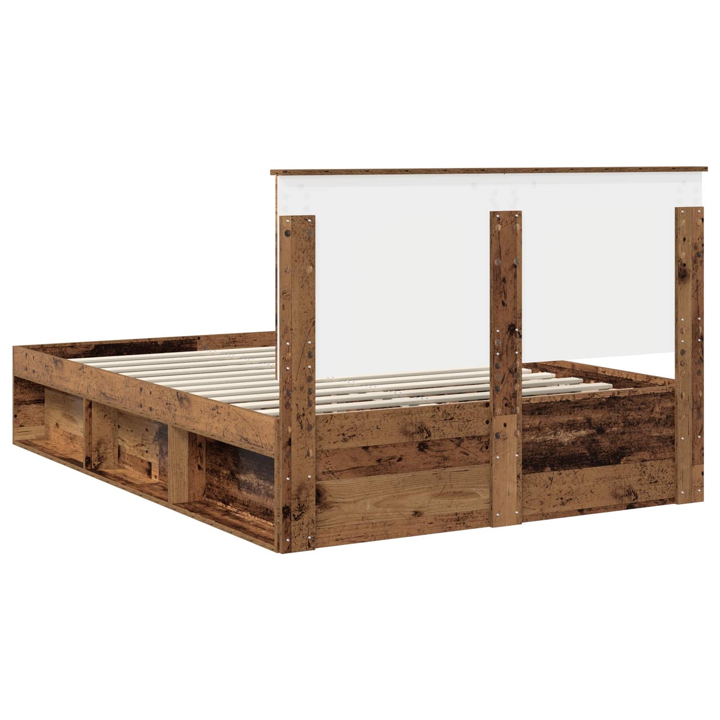 vidaXL Bettrahmen Altholz 140 x 200 cm Massives Kiefernholz