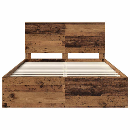 vidaXL Bettrahmen Altholz 140 x 200 cm Massives Kiefernholz