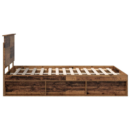 vidaXL Bettrahmen Altholz 140 x 200 cm Massives Kiefernholz