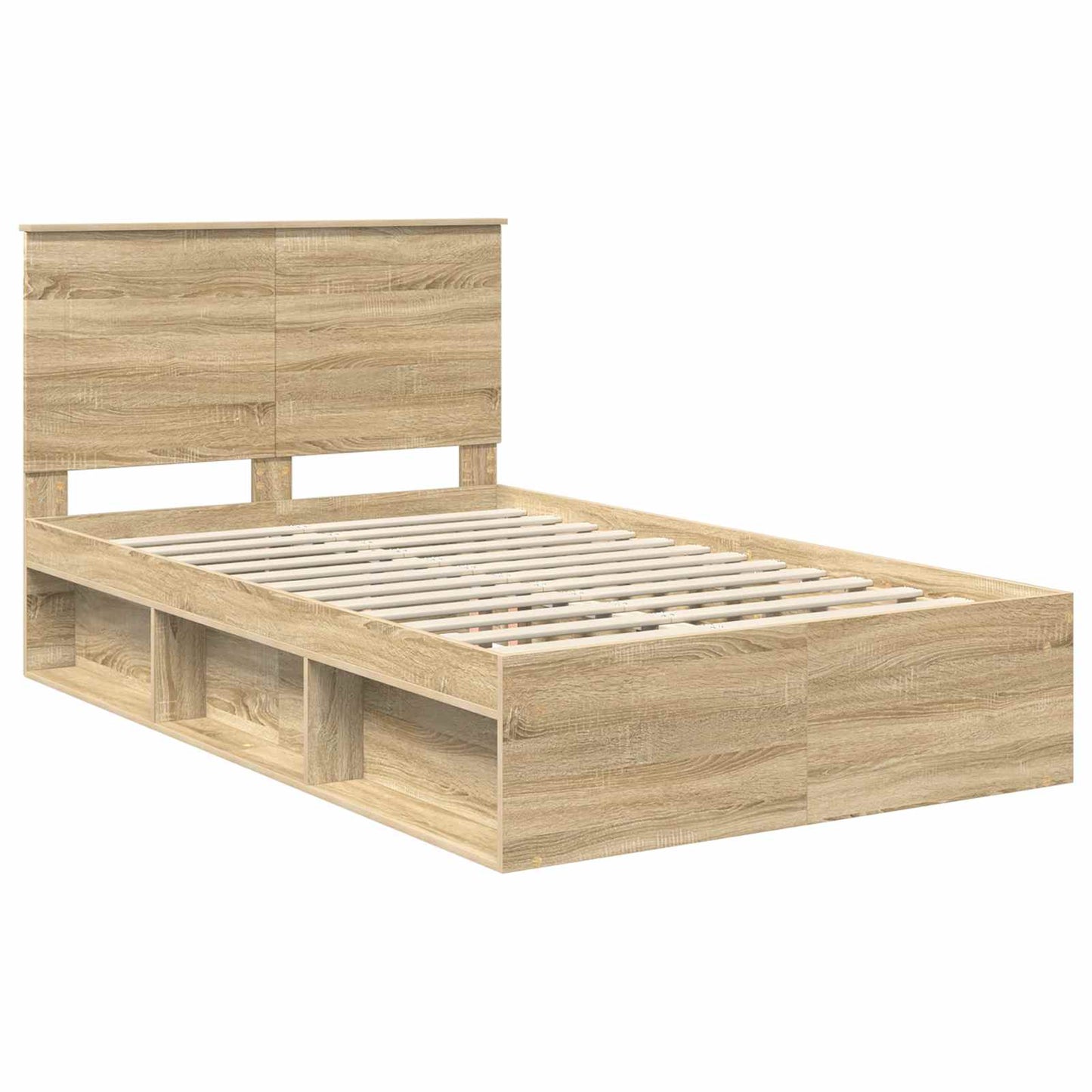 vidaXL Bettrahmen Sonoma 120 x 190 cm Massives Kiefernholz