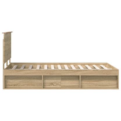 vidaXL Bettrahmen Sonoma 120 x 190 cm Massives Kiefernholz