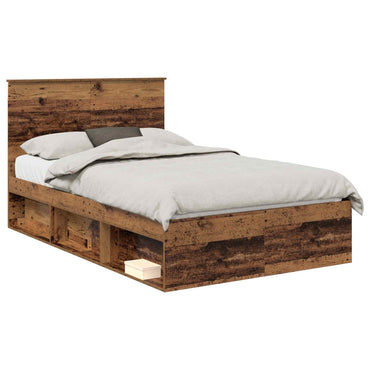 vidaXL Bettrahmen Altholz 120 x 190 cm Massives Kiefernholz