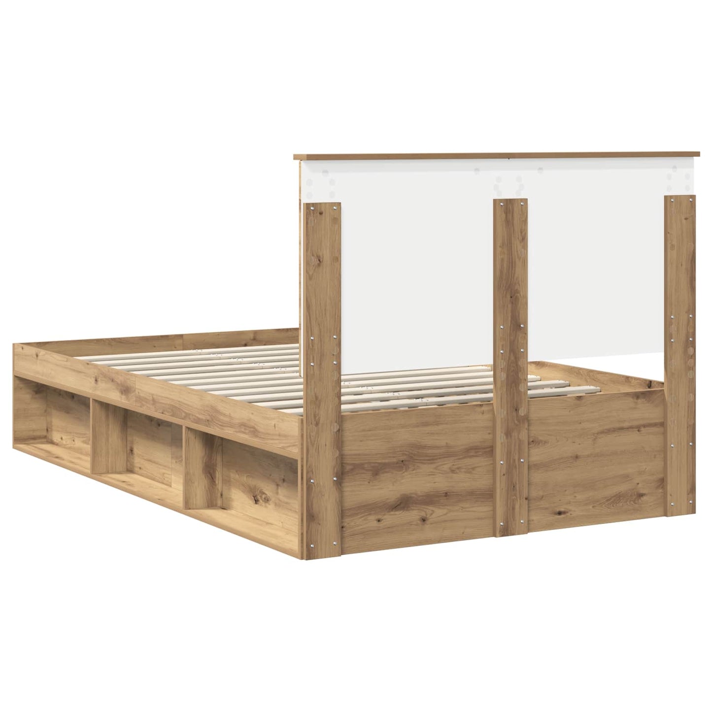 Bettrahmen mit Kopfteil Kunsthandwerk Eiche 120 x 190 cm