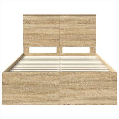 vidaXL Bettrahmen Sonoma 120 x 200 cm Massives Kiefernholz