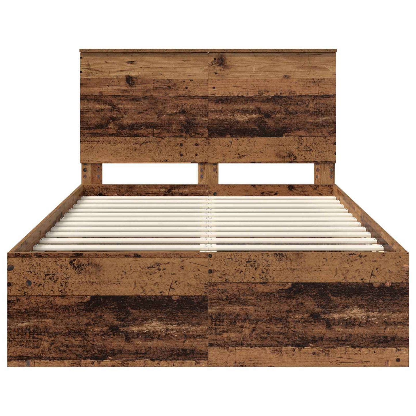 vidaXL Cadre de lit bois de récupération 120 x 200 cm Bois de pin massif