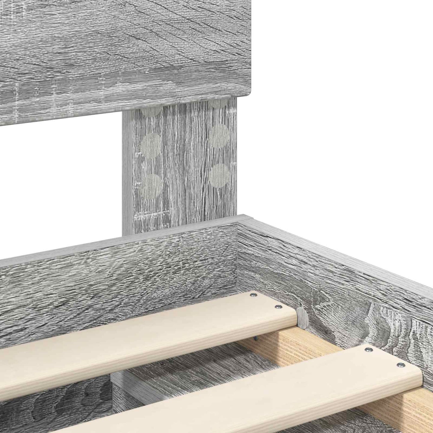 vidaXL Bettrahmen Graues Sonoma 100 x 200 cm Massives Kiefernholz