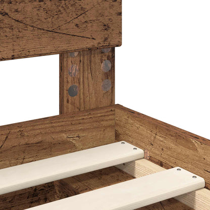 vidaXL Bettrahmen Altholz 100 x 200 cm Massives Kiefernholz