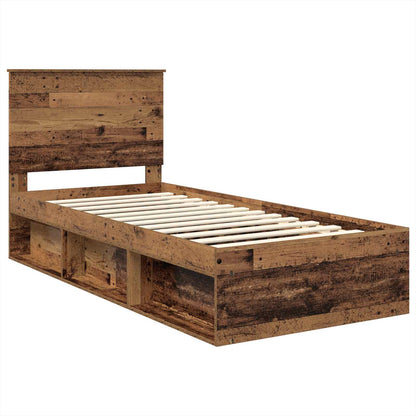 vidaXL Bettrahmen Altholz 100 x 200 cm Massives Kiefernholz