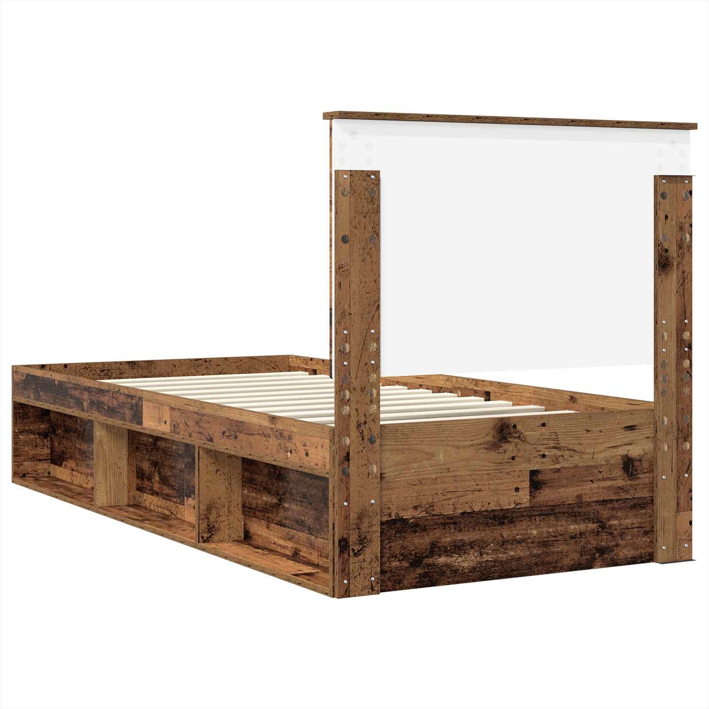 vidaXL Bettrahmen Altholz 100 x 200 cm Massives Kiefernholz