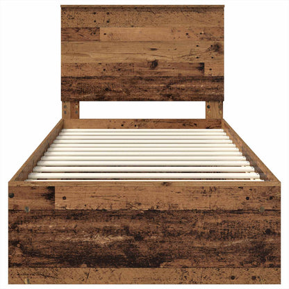 vidaXL Bettrahmen Altholz 100 x 200 cm Massives Kiefernholz