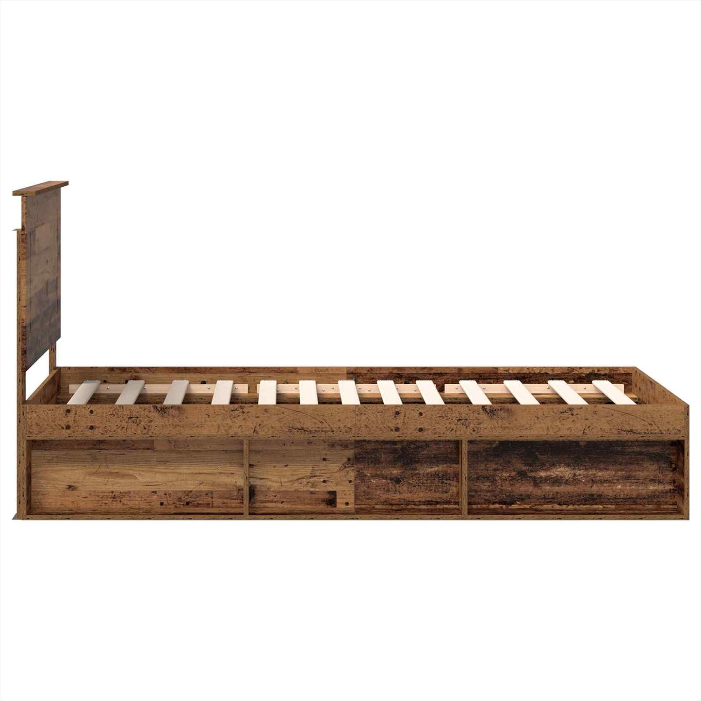 vidaXL Bettrahmen Altholz 100 x 200 cm Massives Kiefernholz