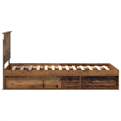 vidaXL Bettrahmen Altholz 100 x 200 cm Massives Kiefernholz
