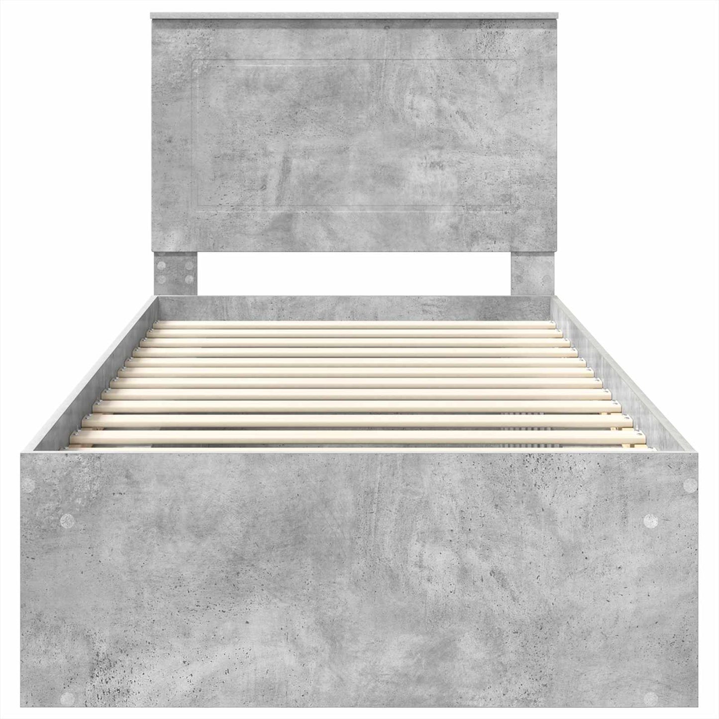 vidaXL Bettrahmen Beton Grau 75 x 190 cm Massives Kiefernholz