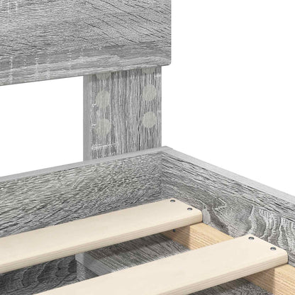 Bettrahmen Graues Sonoma 75 x 190 cm Massives Kiefernholz