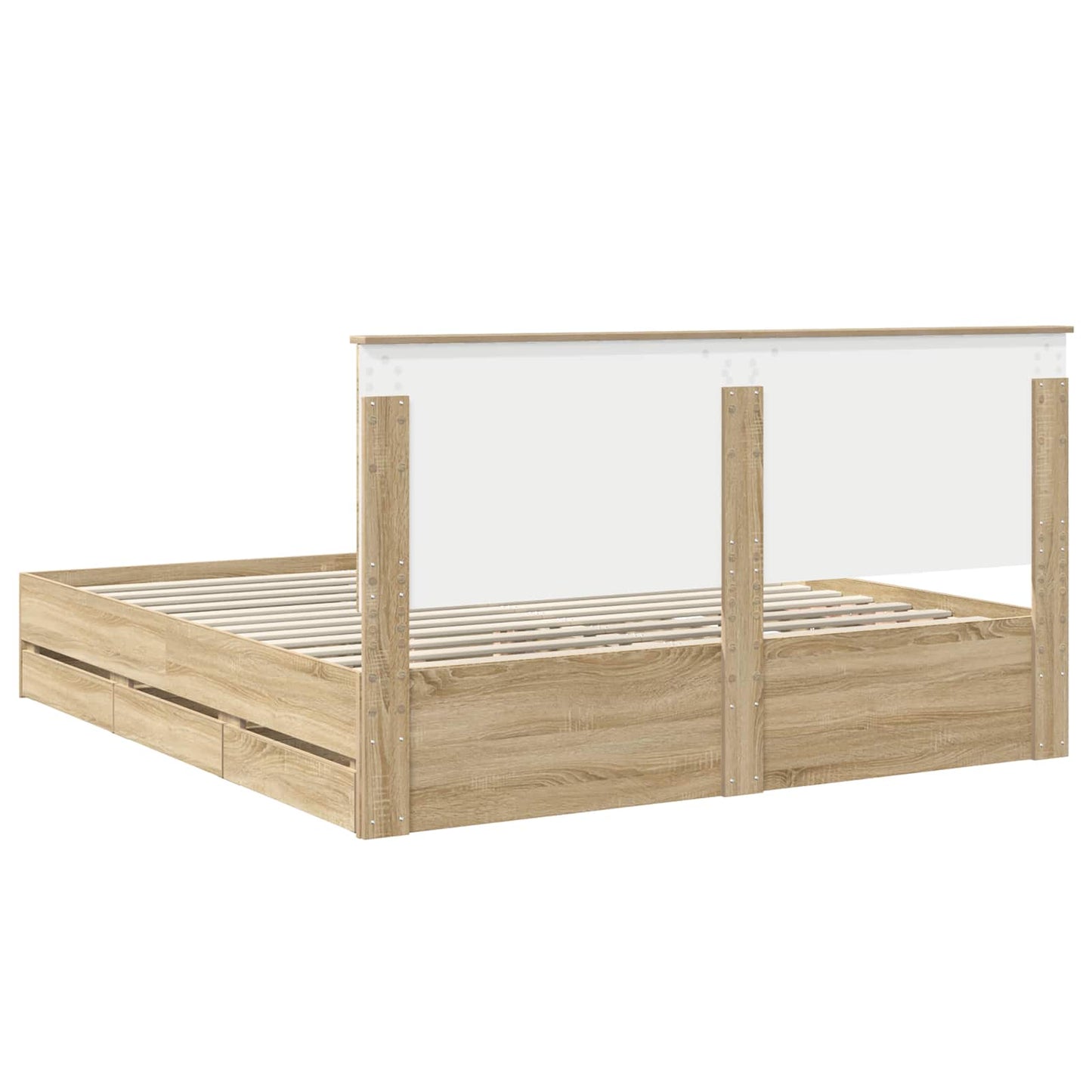 vidaXL Bettrahmen Sonoma-Eiche 200 x 200 cm Ingenieurs Holz