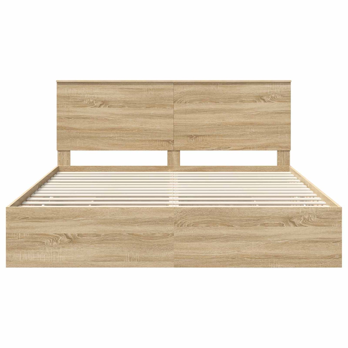 vidaXL Bettrahmen Sonoma-Eiche 200 x 200 cm Ingenieurs Holz