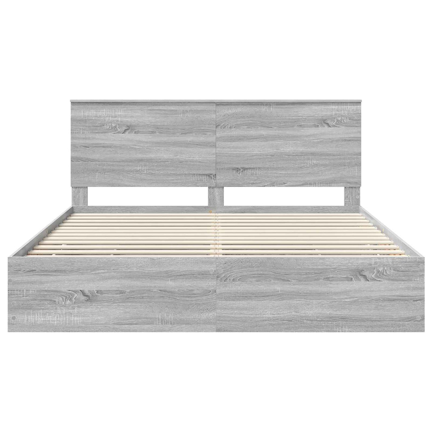 vidaXL Bettrahmen Graues Sonoma 200 x 200 cm Ingenieurs Holz
