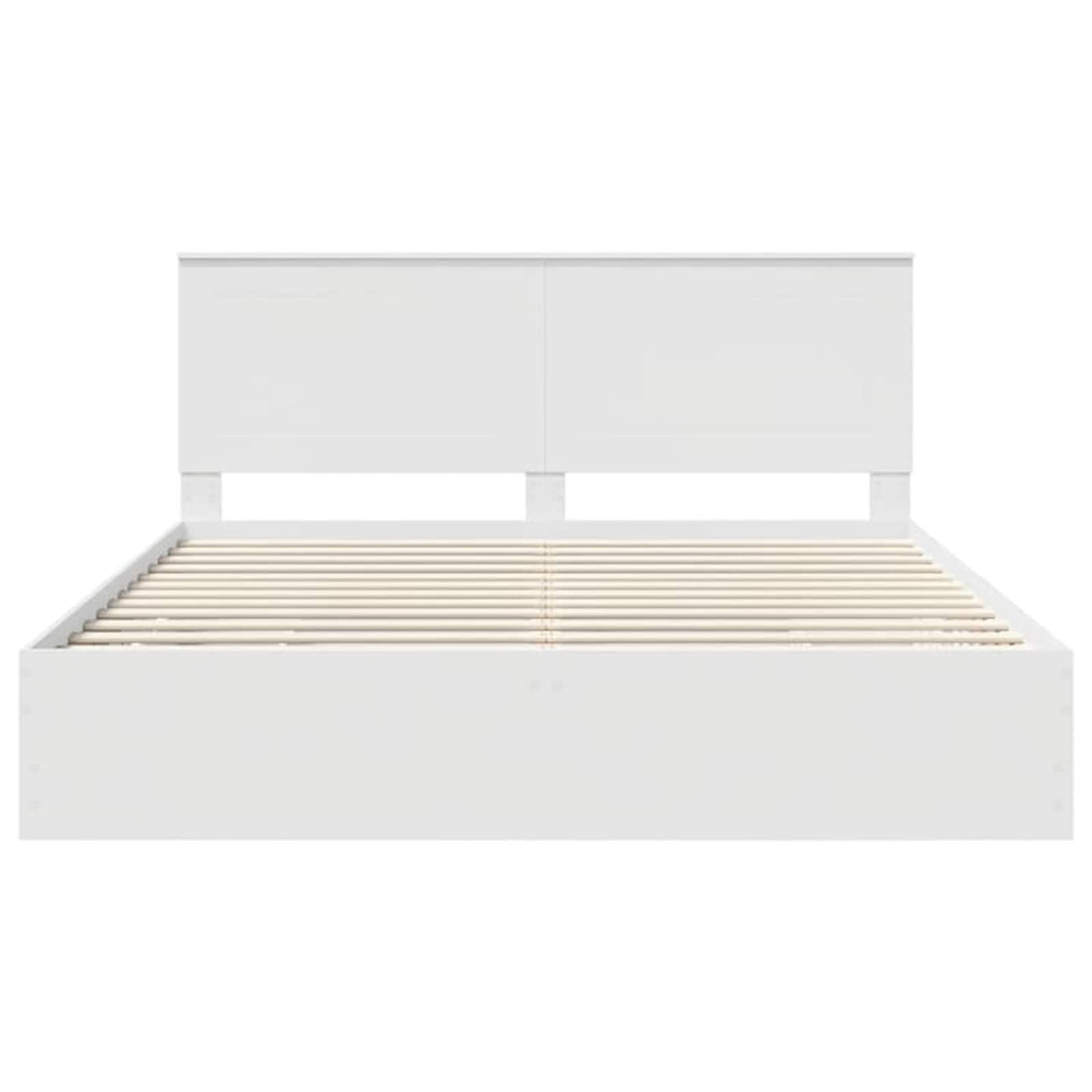 vidaXL Bettrahmen mit Schubladen Weiß 180 x 200 cm Ingenieurs Holz