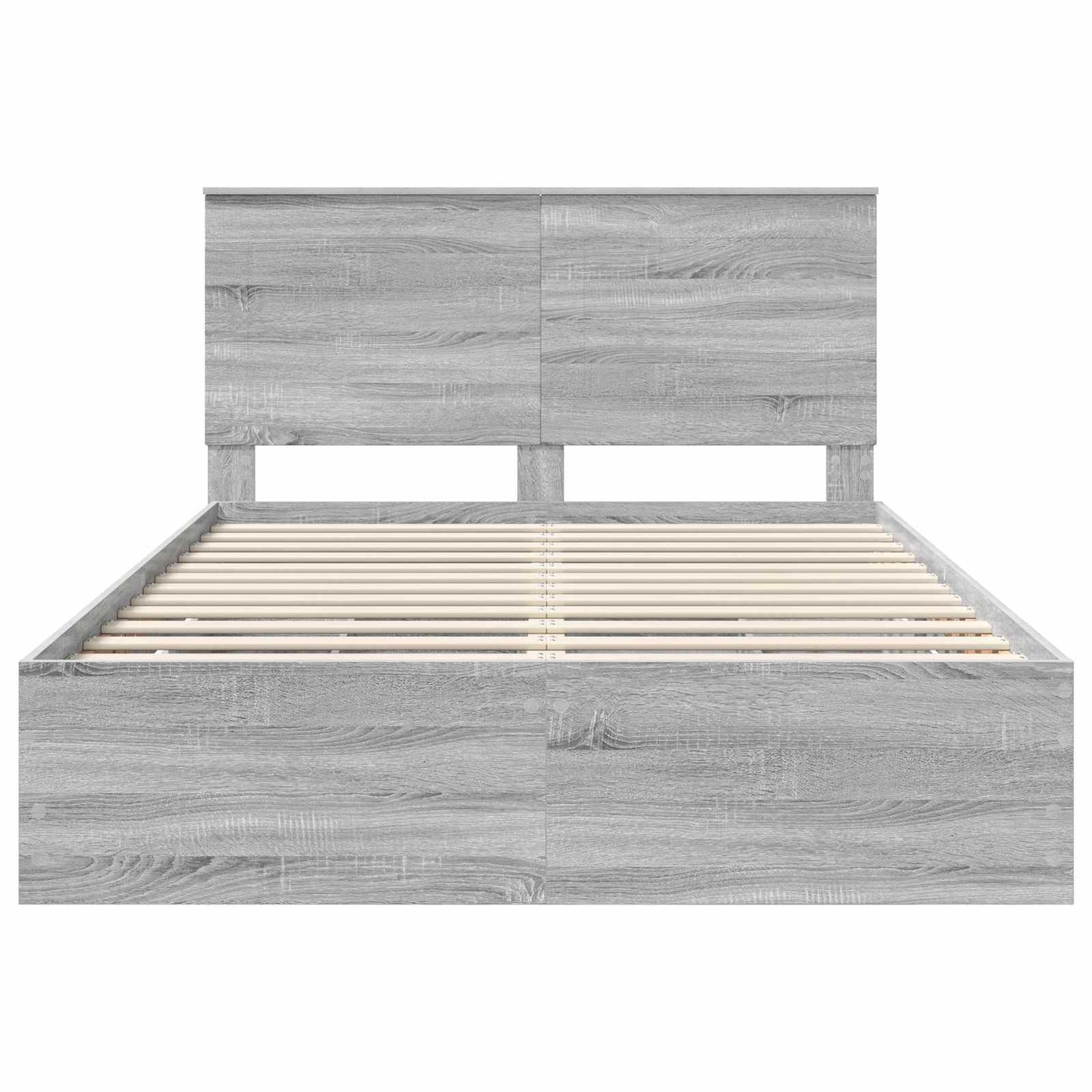 vidaXL Bettrahmen Graues Sonoma 160 x 200 cm Ingenieurs Holz