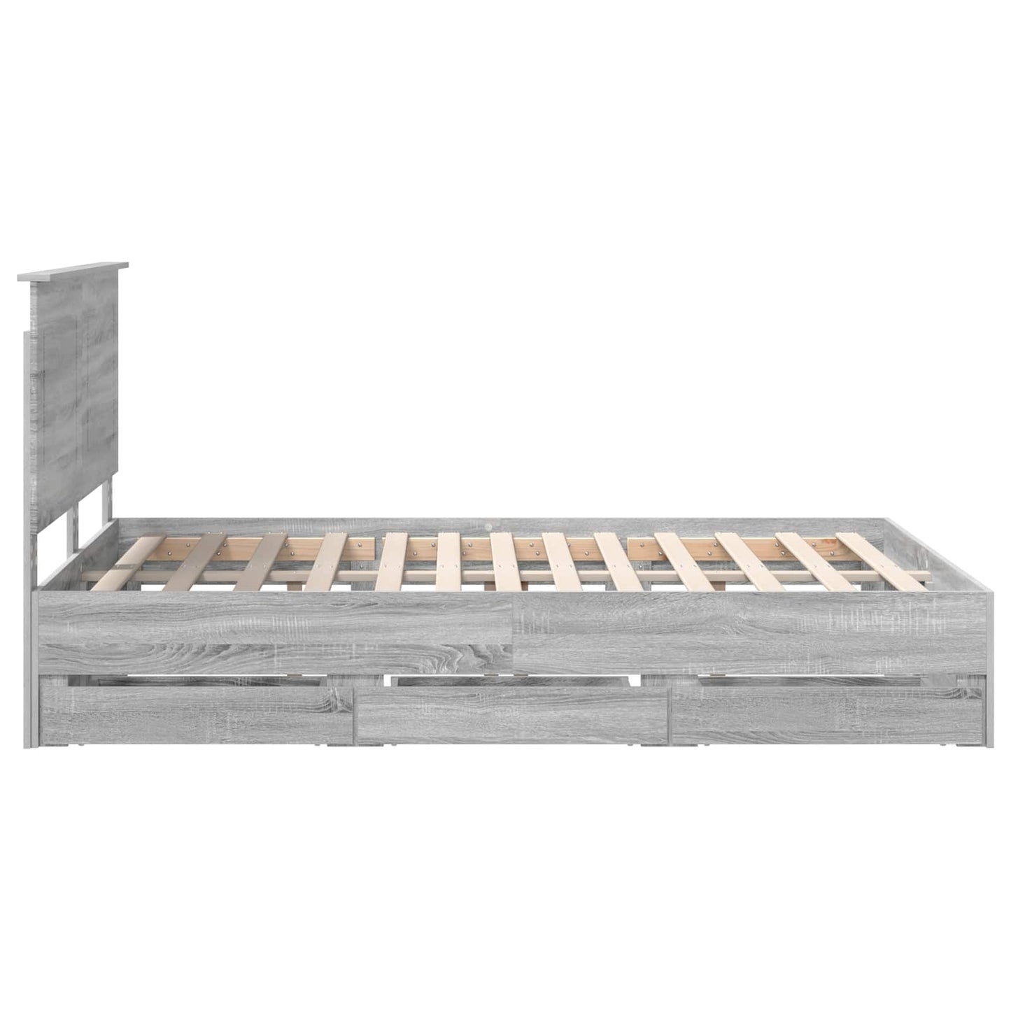 vidaXL Bettrahmen Graues Sonoma 160 x 200 cm Ingenieurs Holz