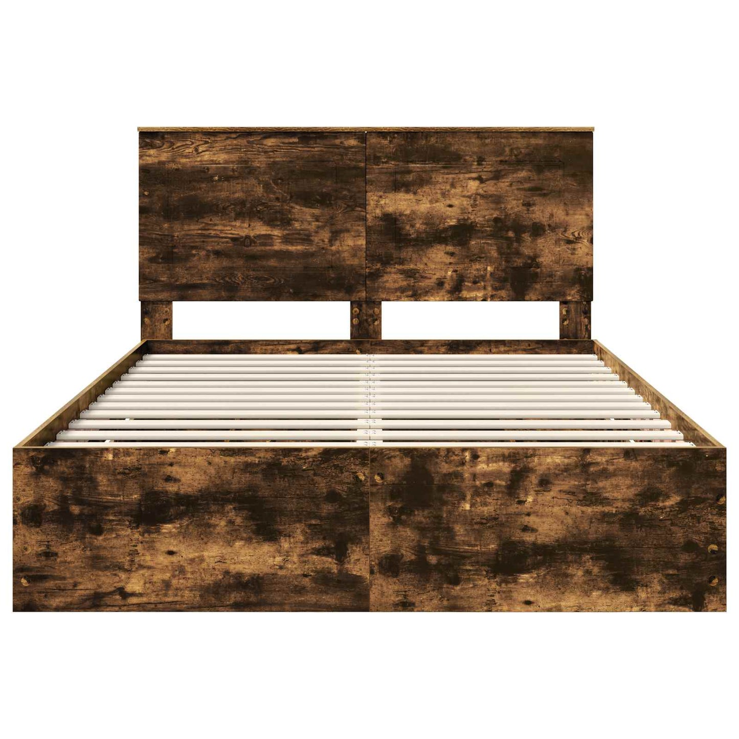 vidaXL Bettrahmen Geräucherte Eiche 150 x 200 cm Ingenieurs Holz