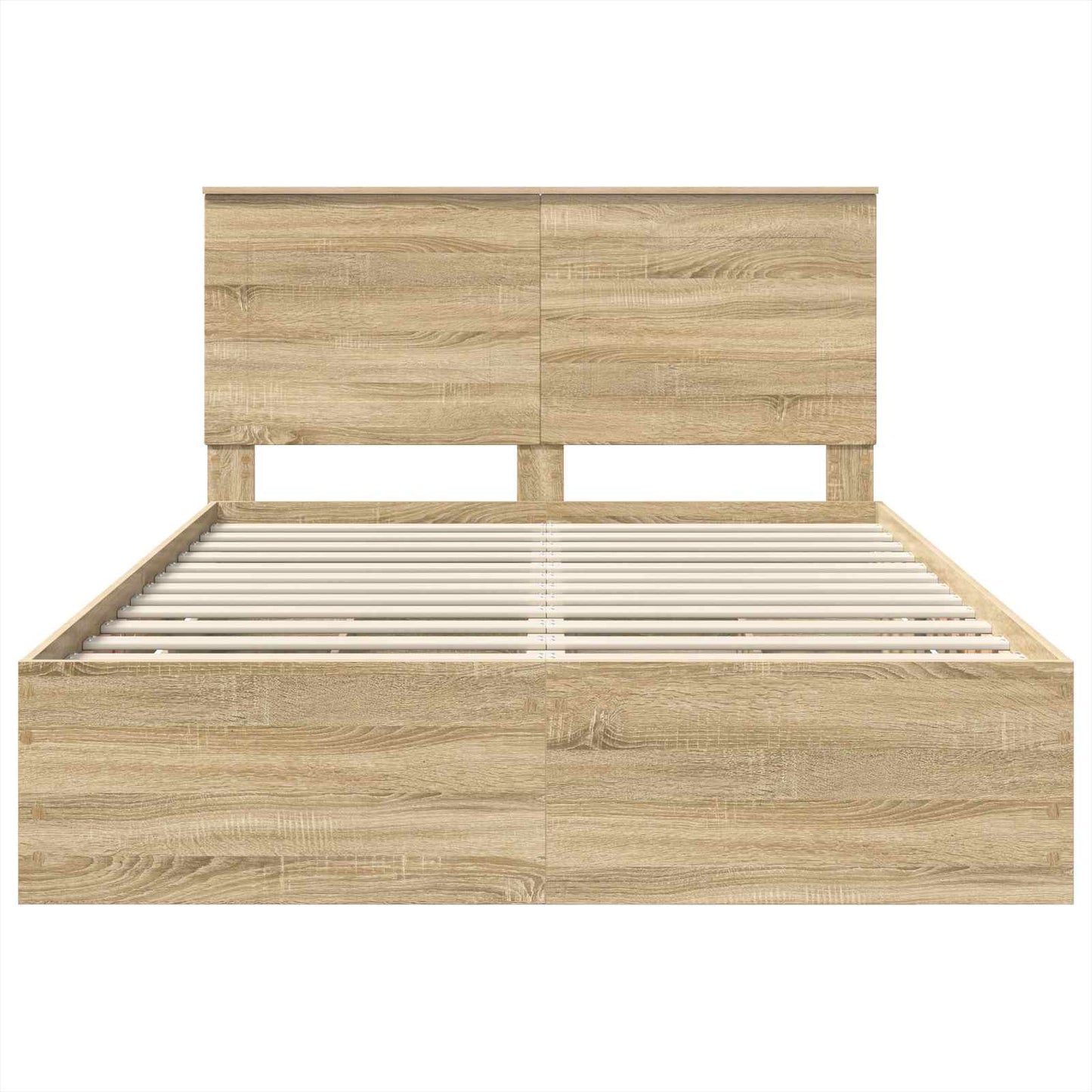 vidaXL Bettrahmen Sonoma-Eiche 140 x 190 cm Ingenieurs Holz