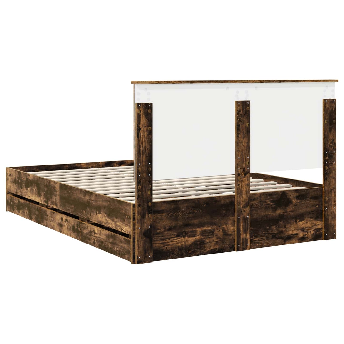 Bettrahmen Geräucherte Eiche 140 x 190 cm Ingenieurs Holz