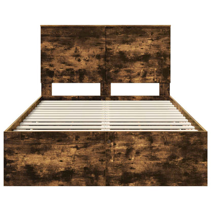Bettrahmen Geräucherte Eiche 135 x 190 cm Ingenieurs Holz