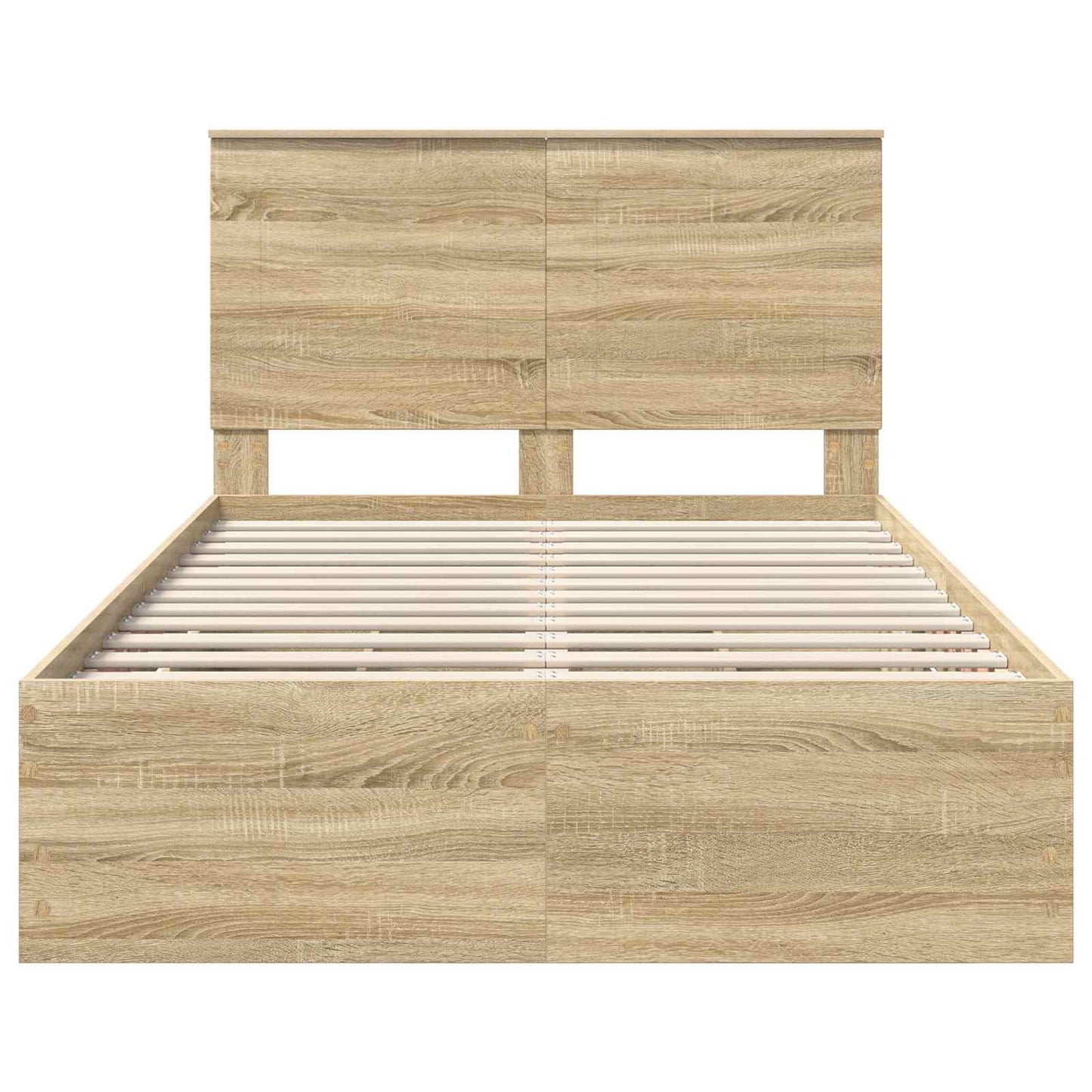 vidaXL Bettrahmen Sonoma-Eiche 120 x 190 cm Ingenieurs Holz