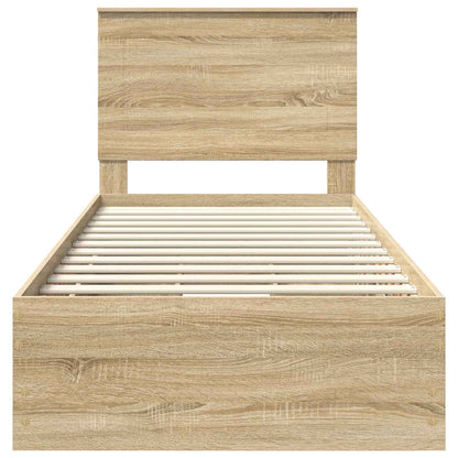 vidaXL Bettrahmen Sonoma-Eiche 100 x 200 cm Ingenieurs Holz