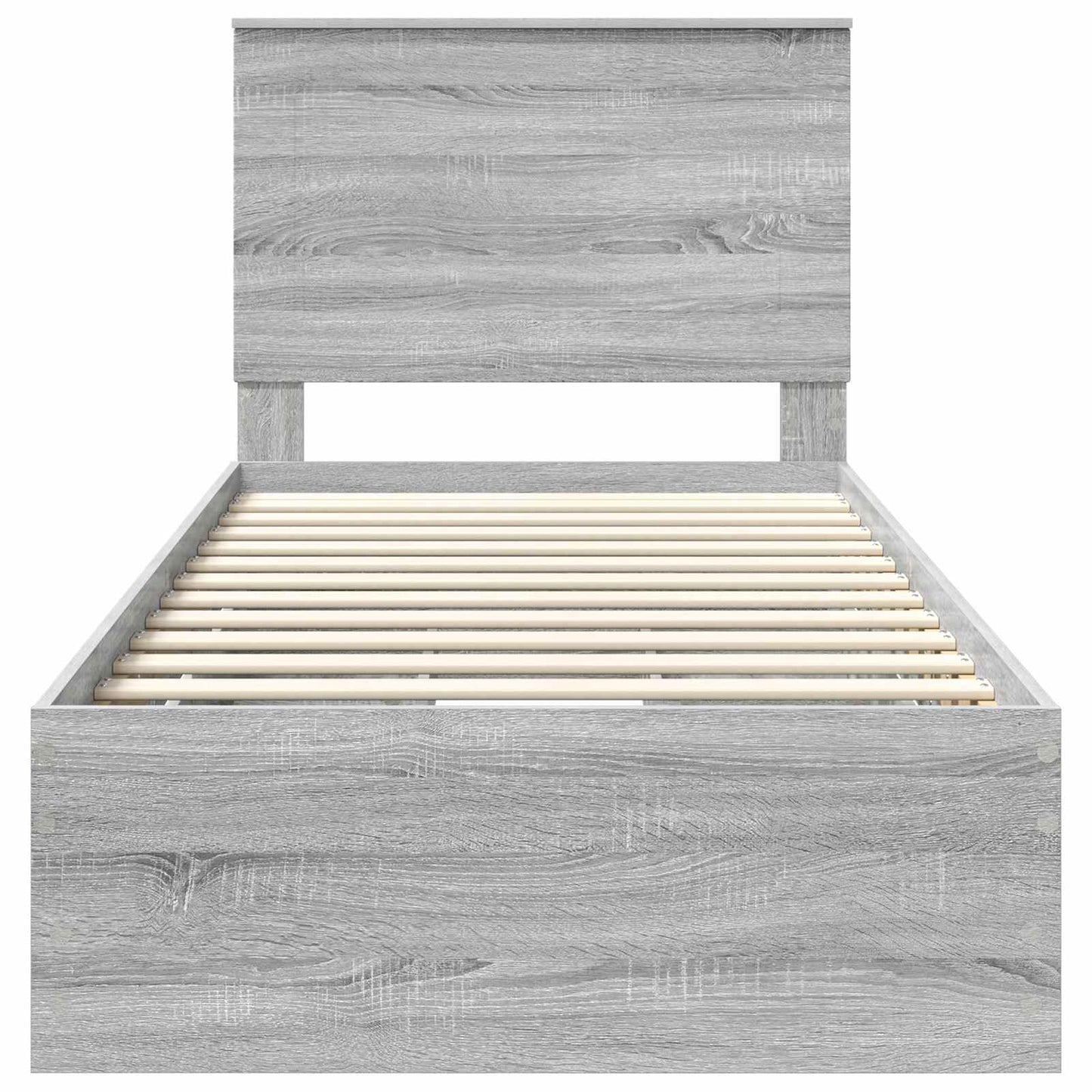 vidaXL Bettrahmen Graues Sonoma 100 x 200 cm Ingenieurs Holz