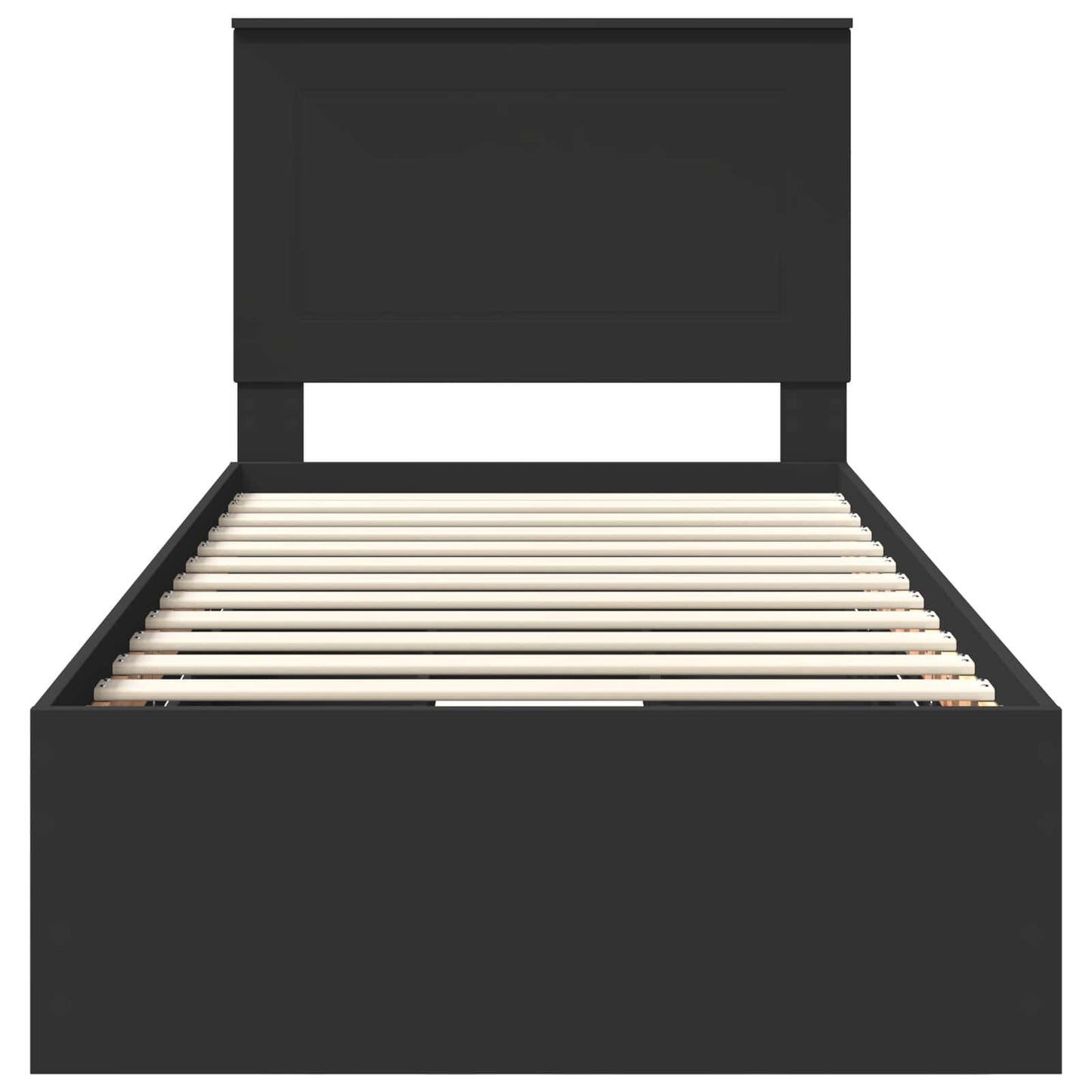Bettrahmen mit Schubladen Schwarz 90 x 200 cm Ingenieurs Holz