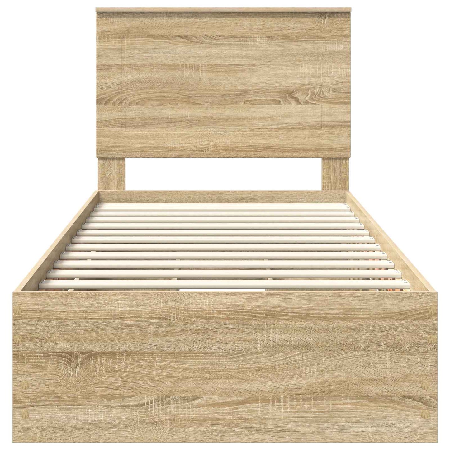 vidaXL Bettrahmen Sonoma-Eiche 75 x 190 cm Ingenieurs Holz
