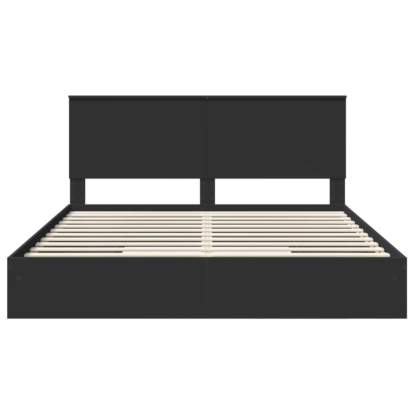 vidaXL Aufbewahrungsbett Schwarz 200 x 200 cm Holzwerkstoff